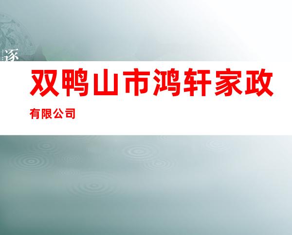 双鸭山市鸿轩家政有限公司