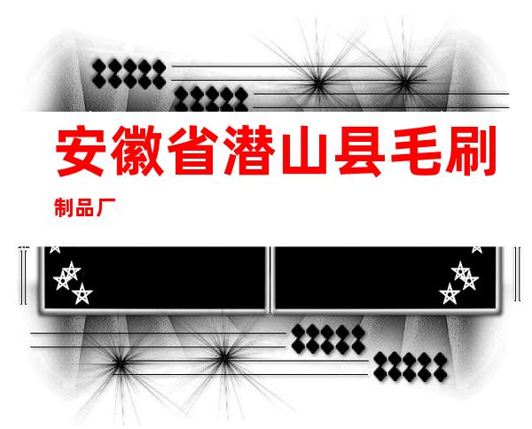 安徽省潜山县毛刷制品厂