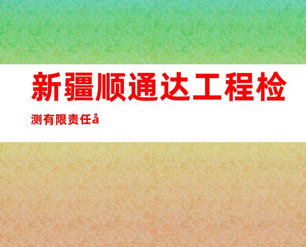 新疆顺通达工程检测有限责任公司
