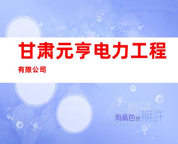 甘肃元亨电力工程有限公司